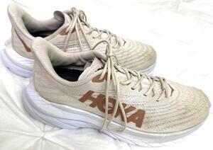 HOKA Mach 5 Running Shoes Women's 7 White Copper Road Running Sneakers EU 38.5